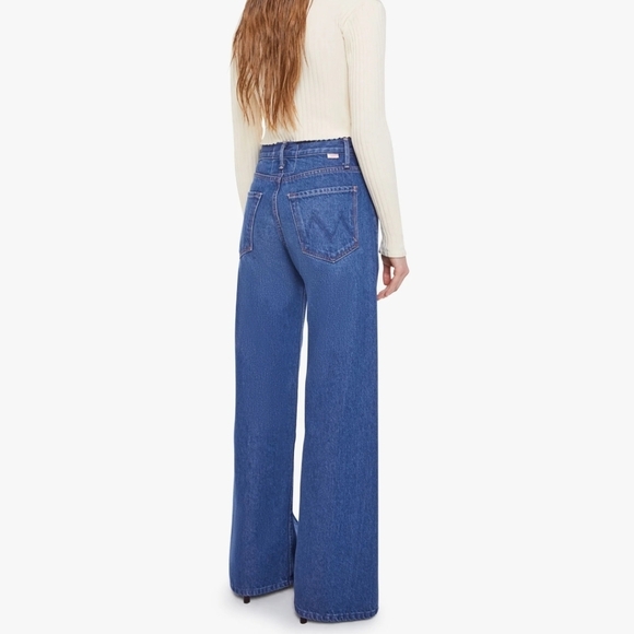 Mother Snacks The Lemon Twist Sneak Wide Leg Jeans Size 25 NWT $248 - Picture 4 of 16